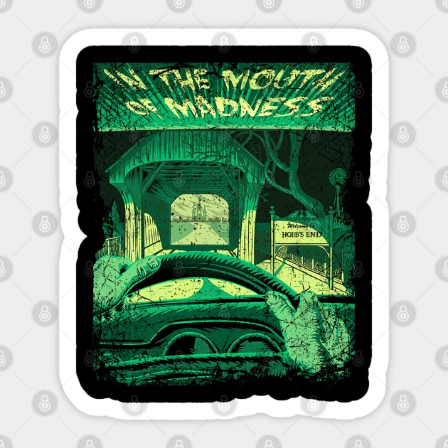 Journey into the Unknown In the Mouth Tee Sticker by labyrinth pattern